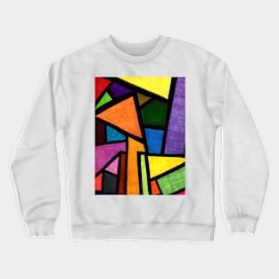 Multicolor Deconstructed Kaleidescope Crewneck Sweatshirt